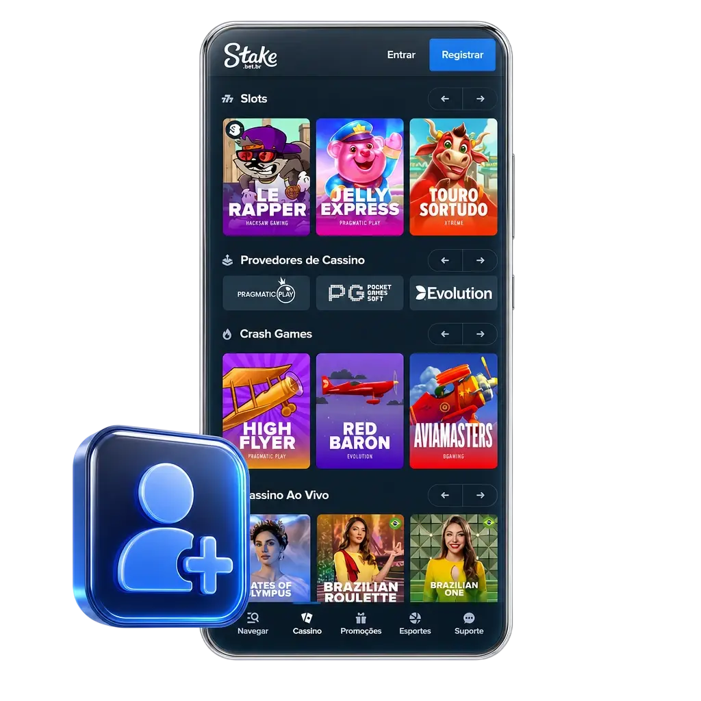 Cadastro e login na Stake Brasil
