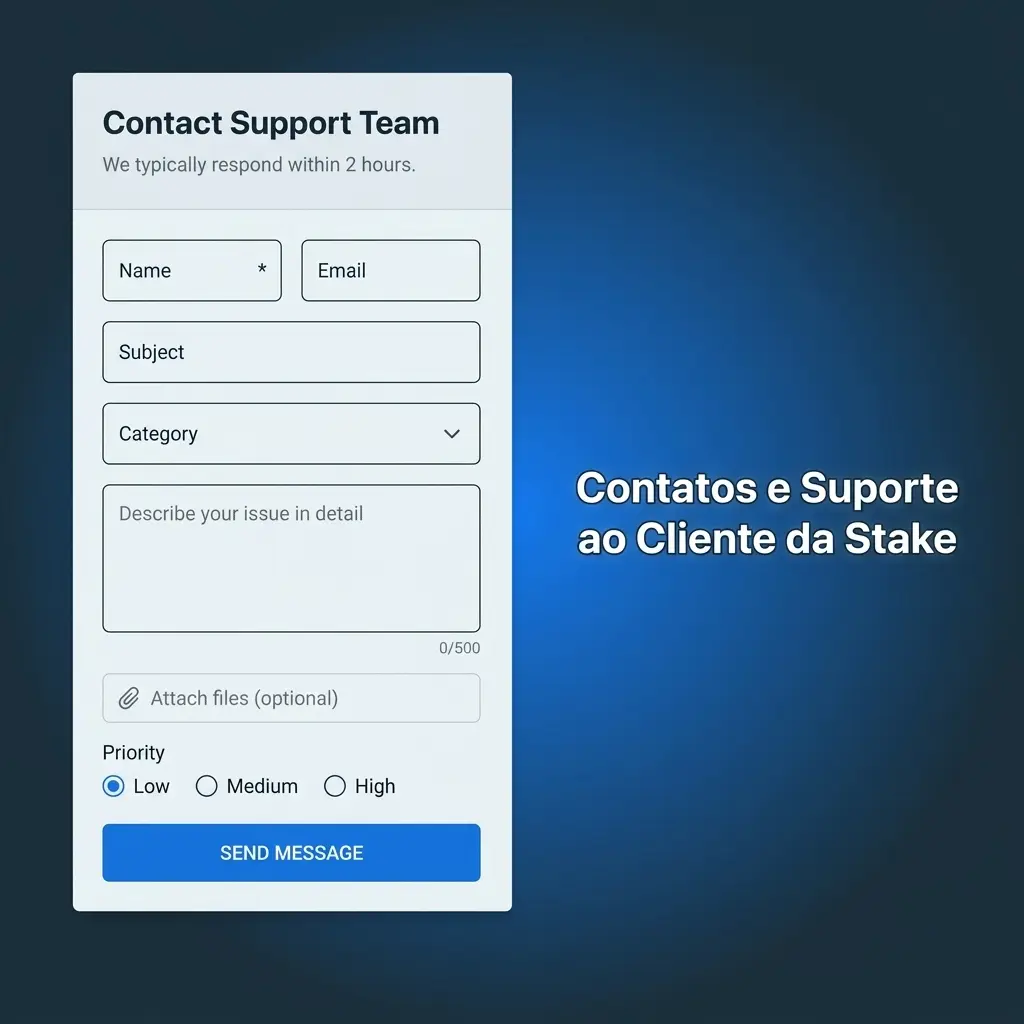 Suporte ao cliente da Stake disponível 24 horas