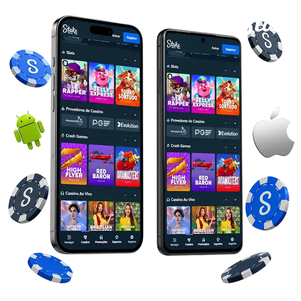 Aplicativo Stake para Android e iOS no Brasil